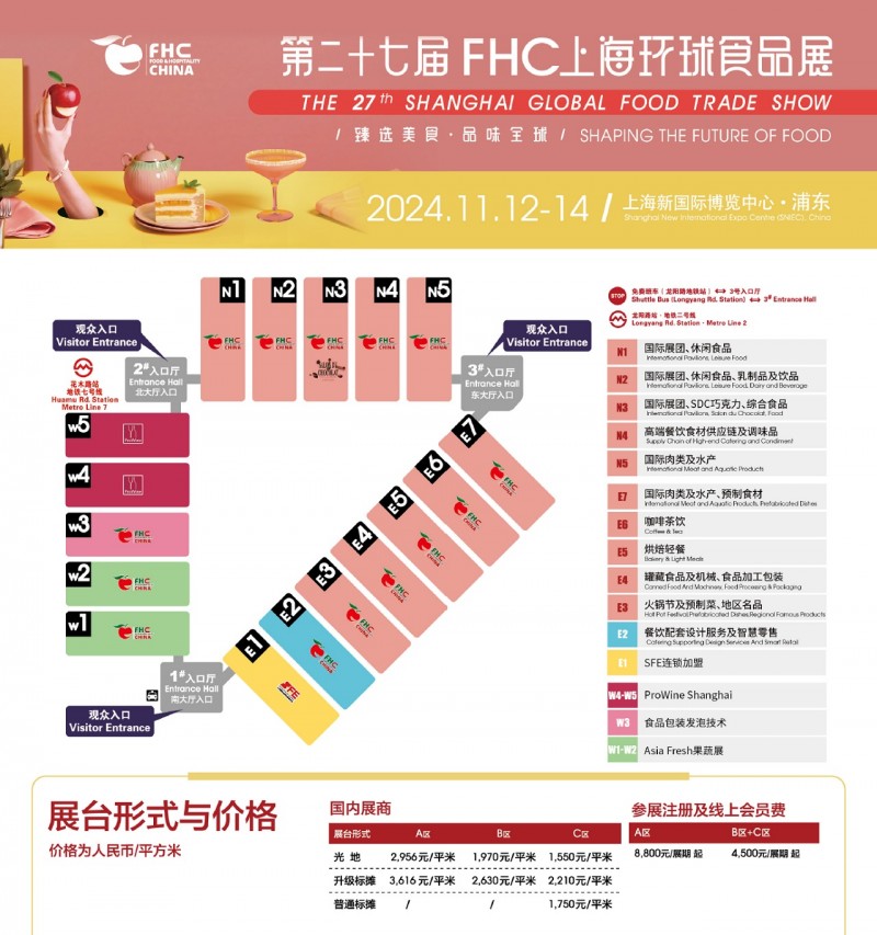 FHC2024展馆分图及价格表